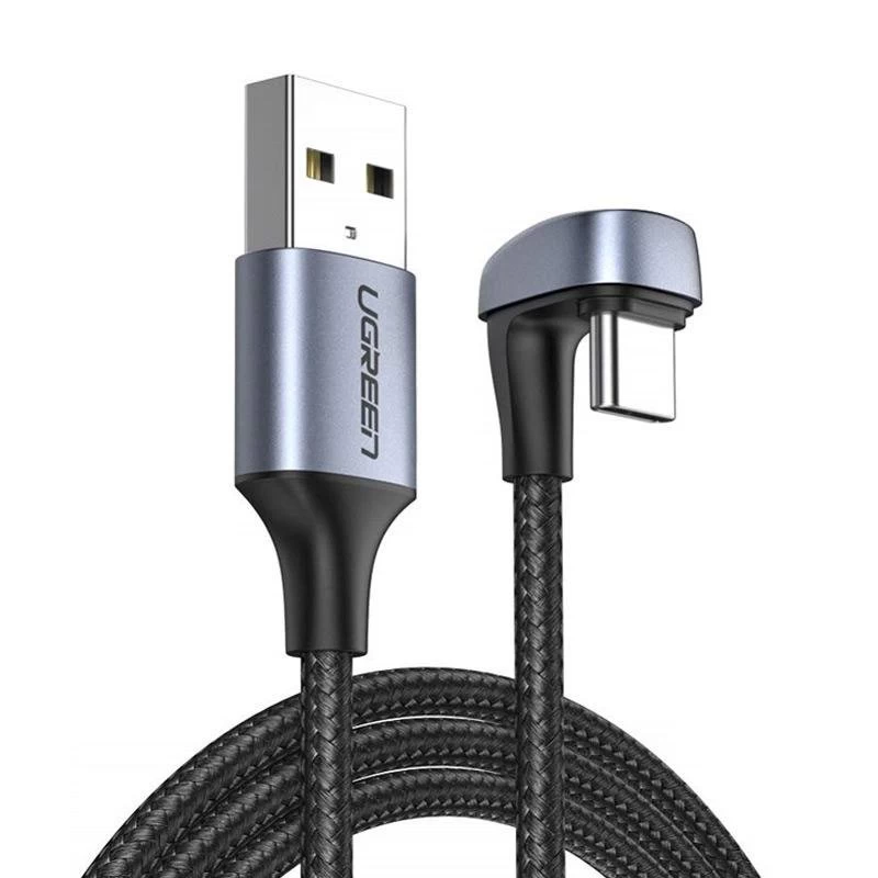 Usb Ir Usb-c Kampinis Kabelis, Skirtas žaidėjams Qc Afc Fcp 1 M - Pilkas