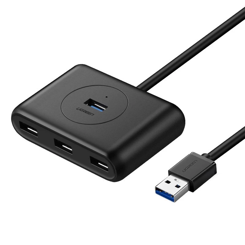 Usb Prievado Daliklis Hub į 4x Usb 3.2 Kabelį 0,5 M Juodas