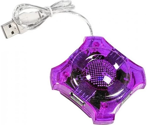 Usb šakotuvas Esperanza Ea150v šakotuvas 4 Prievadai Violetinės Spalvos