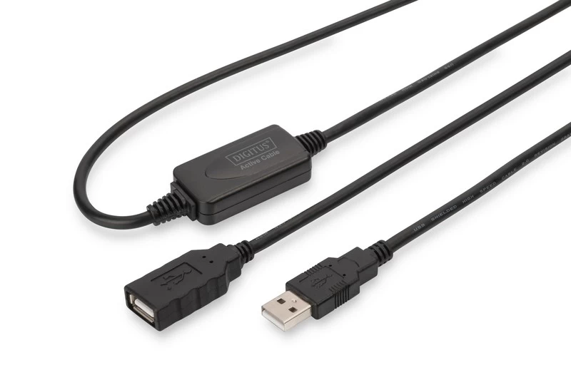 USB2.0 Repeater Active C able A/A M/F 10m