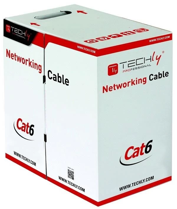 UTP Cat6 bulk cable 4x2 solid copper 305m gray