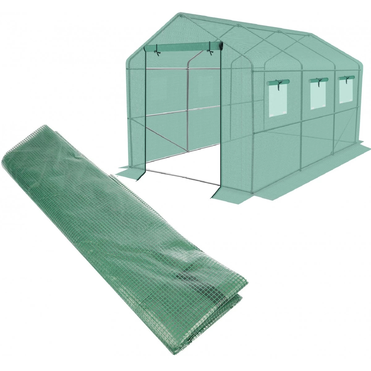 Uždengimo Plokštė Sodo Tuneliui Grarden 200x350x200cm žalia