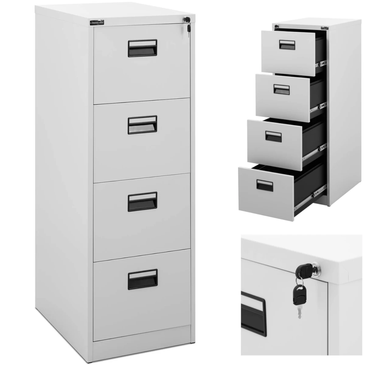 Užrakinama Metalinė Dokumentų Spinta - 4 Stalčiai Užrakinama Metalinė Dokumentų Spinta - 4 Stalčiai