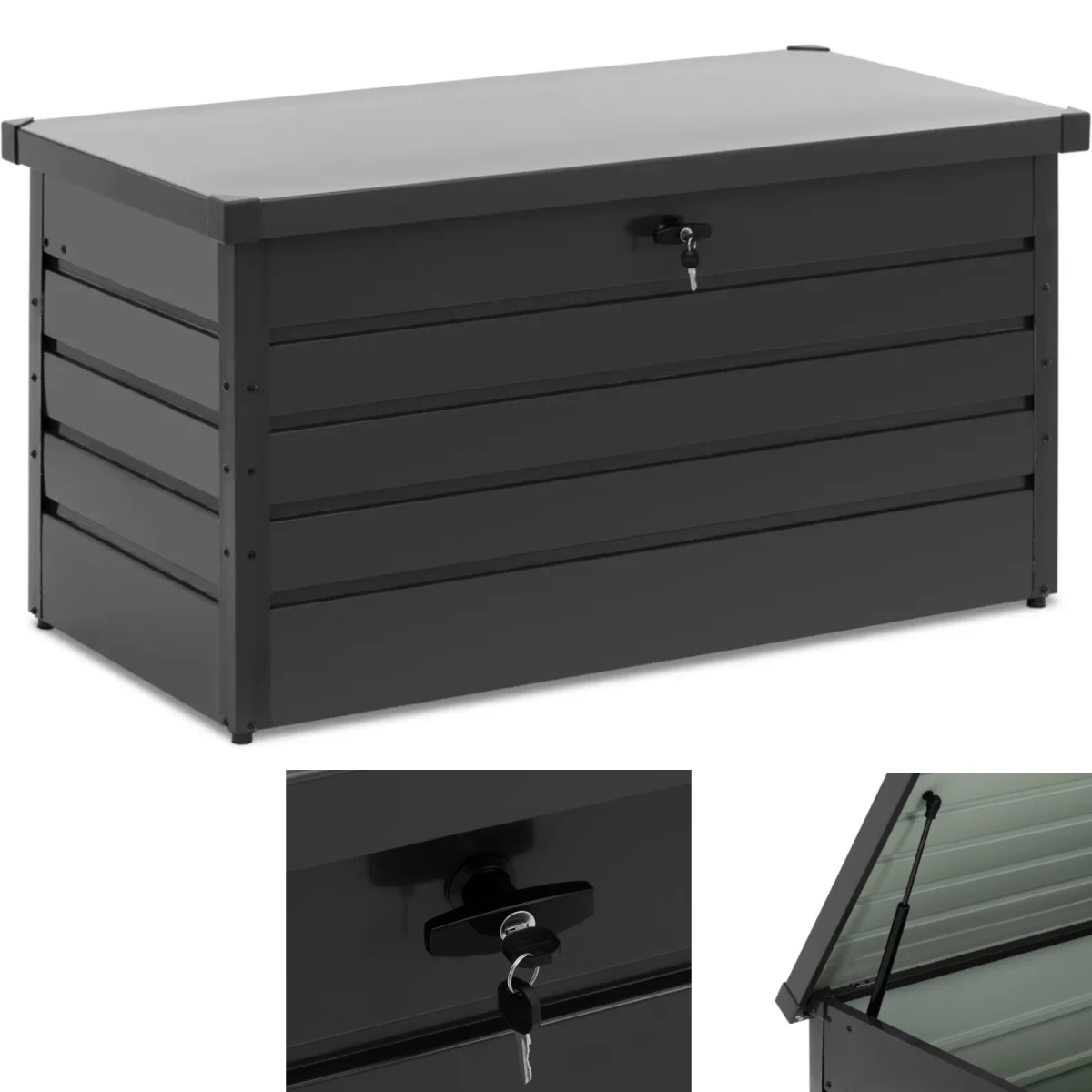 Užrakinama Metalinė Sodo Dėžė 120 X 62 X 63 Cm