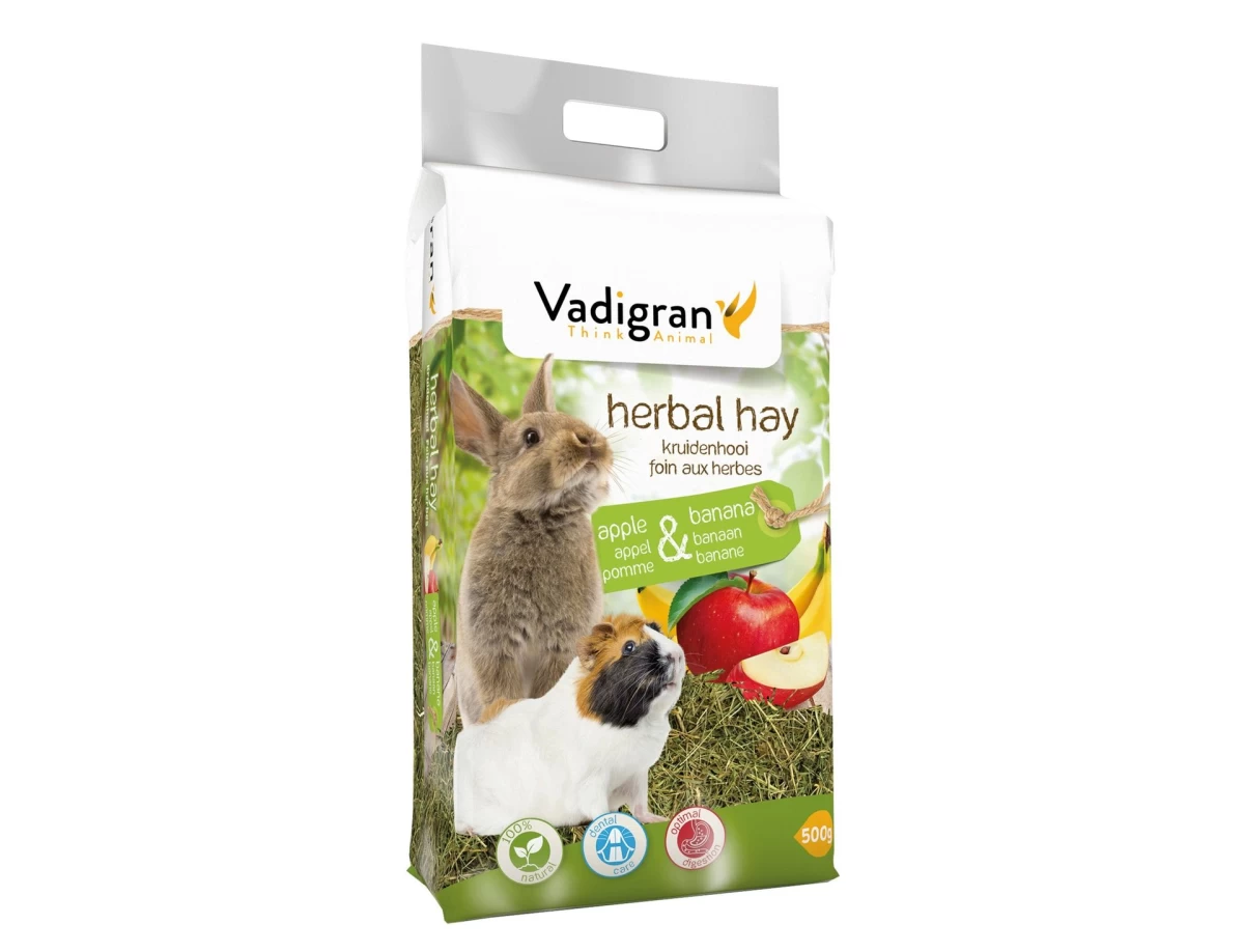 VADIGRAN Apple&amp;amp;Banana šienas su obuoliais&amp;amp;bananais 500g, 11164