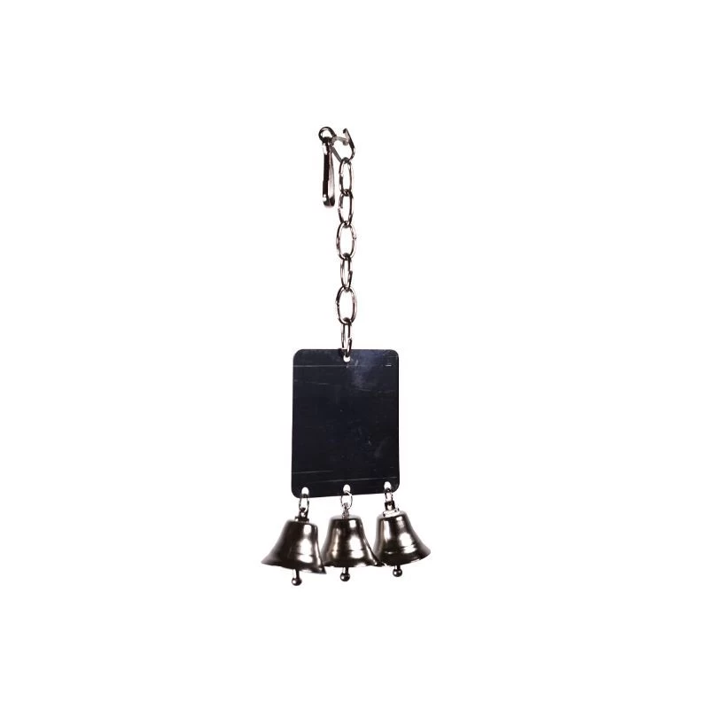 VADIGRAN Mirror Metal + 3Bell žaislas paukščiam 10x27cm, 14822