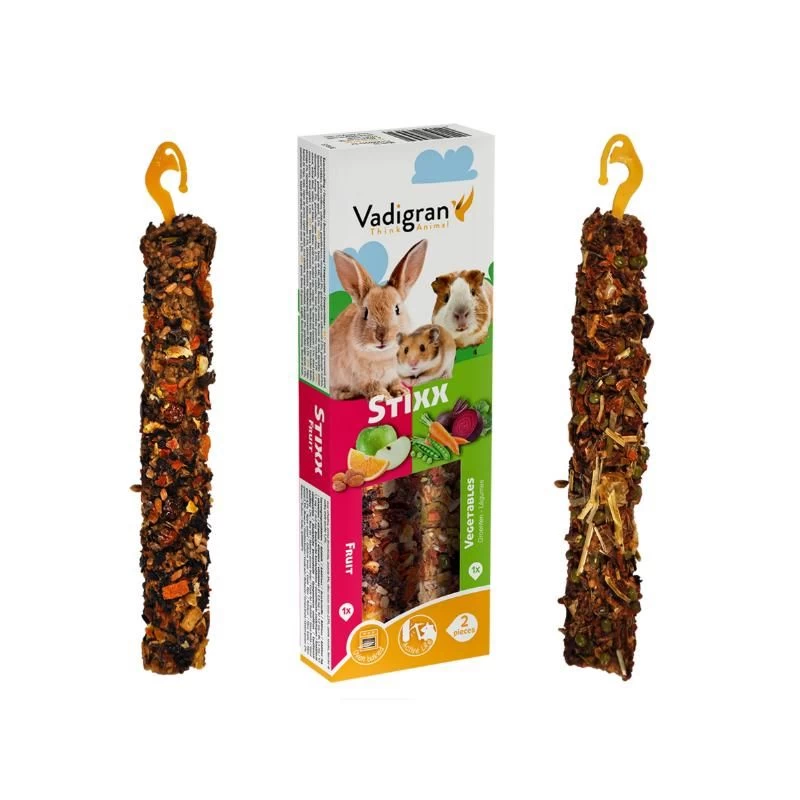 VADIGRAN Stixx FV graužikams 2 skoniai vaisiai/daržovės 110g (10), 18453
