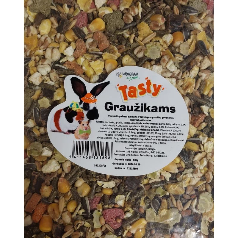 VADIGRAN TASTY pašaras graužikams 0.5kg, 382200/05
