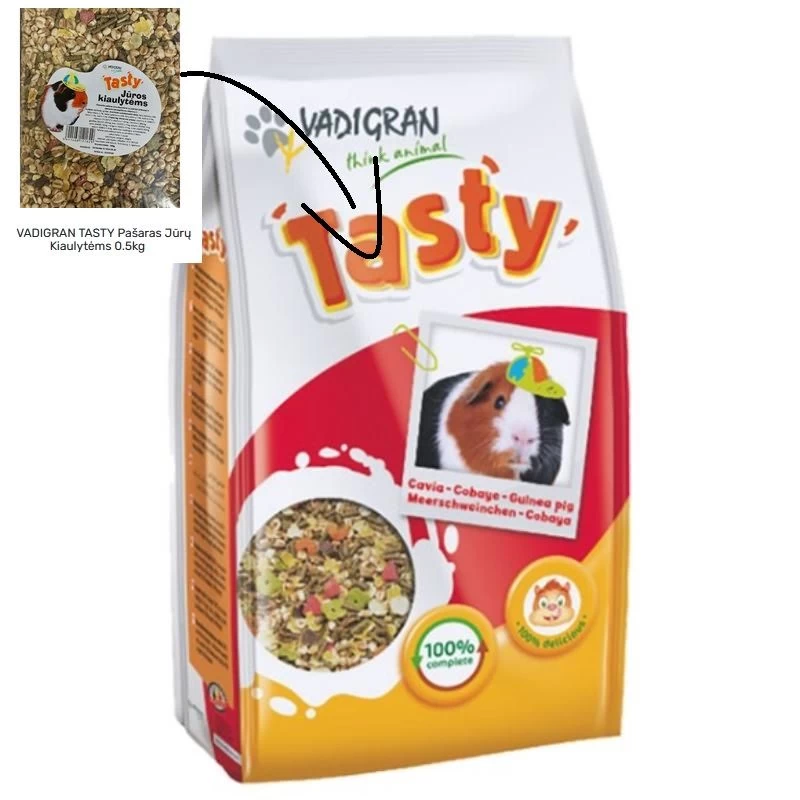 VADIGRAN TASTY pašaras jūrų kiaulytėms 2kg, 378020