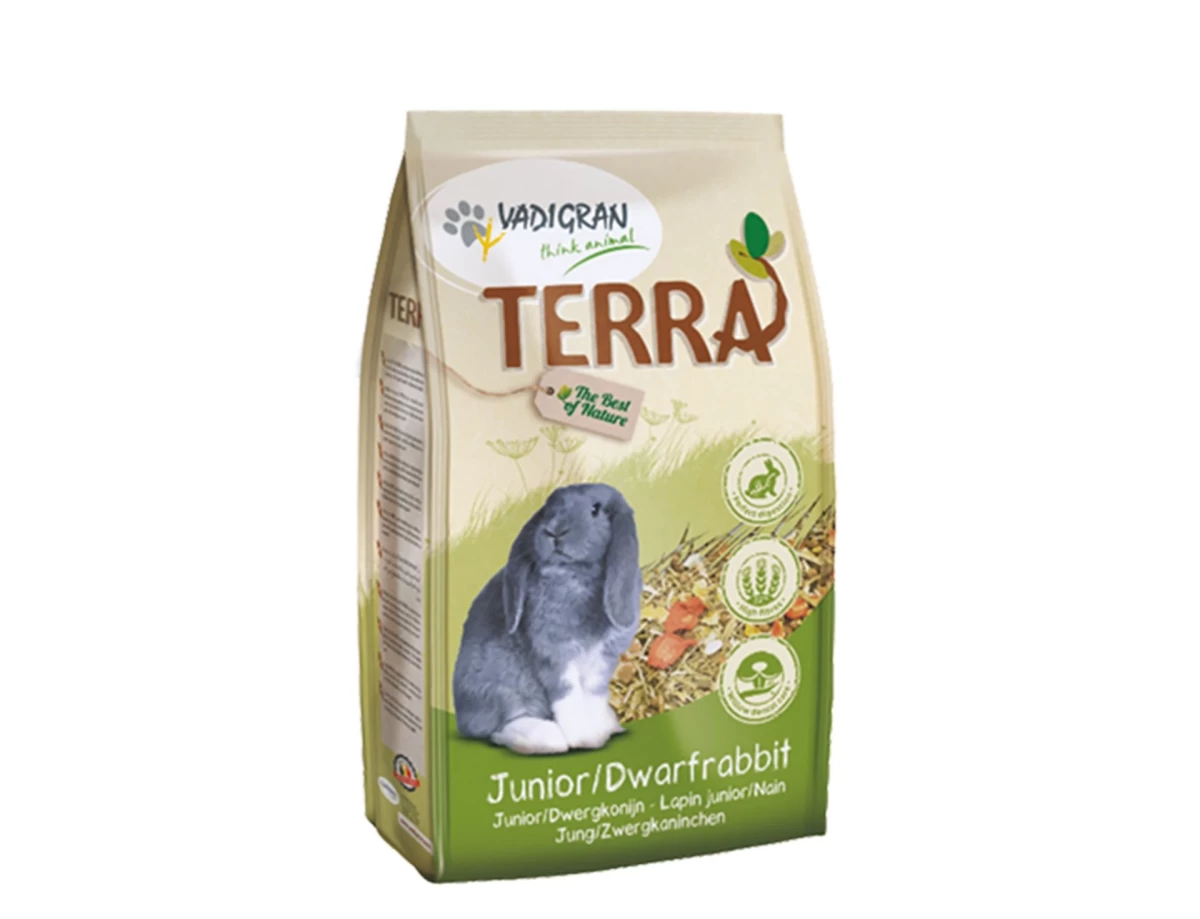 VADIGRAN TERRA Junior&amp;amp;Dwarf pašaras triušiukams 1kg, 385020