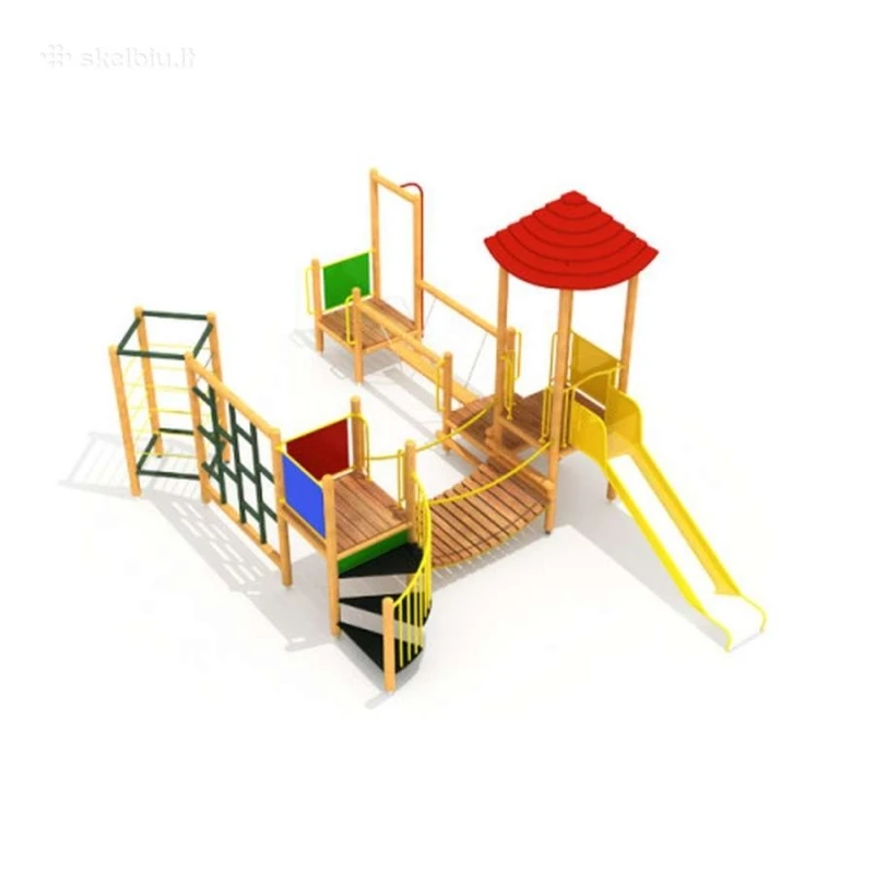 Medinė vaikų žaidimų aikštelė, modelis 10-E