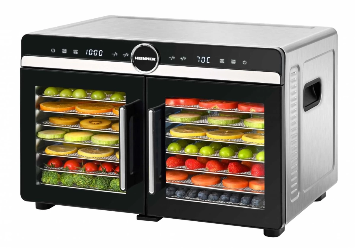 Vaisių ir daržovių džiovintuvas 1200–1400 W HFD-KDDB1400BKSS HEINNER