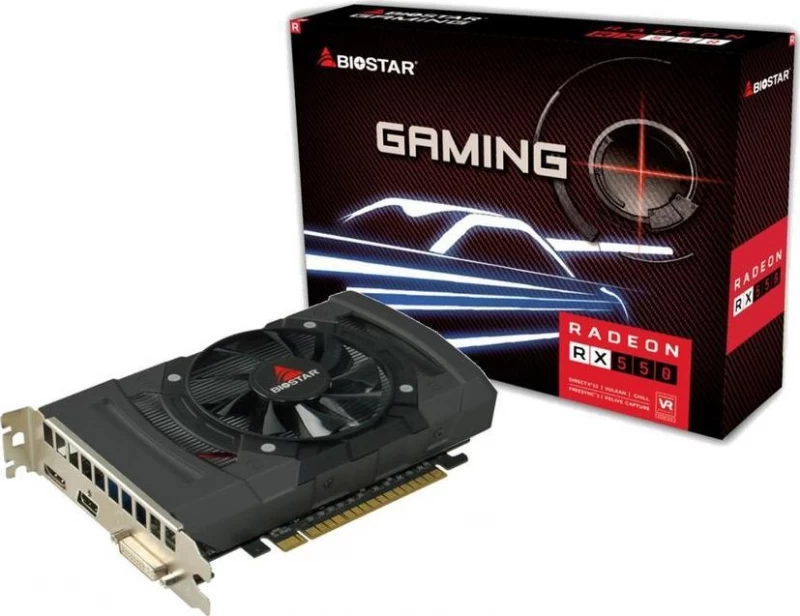 Vaizdo Plokštė Biostar Radeon Rx 550 4gb Gddr5 (a5505rf41-sbhra-bs2)