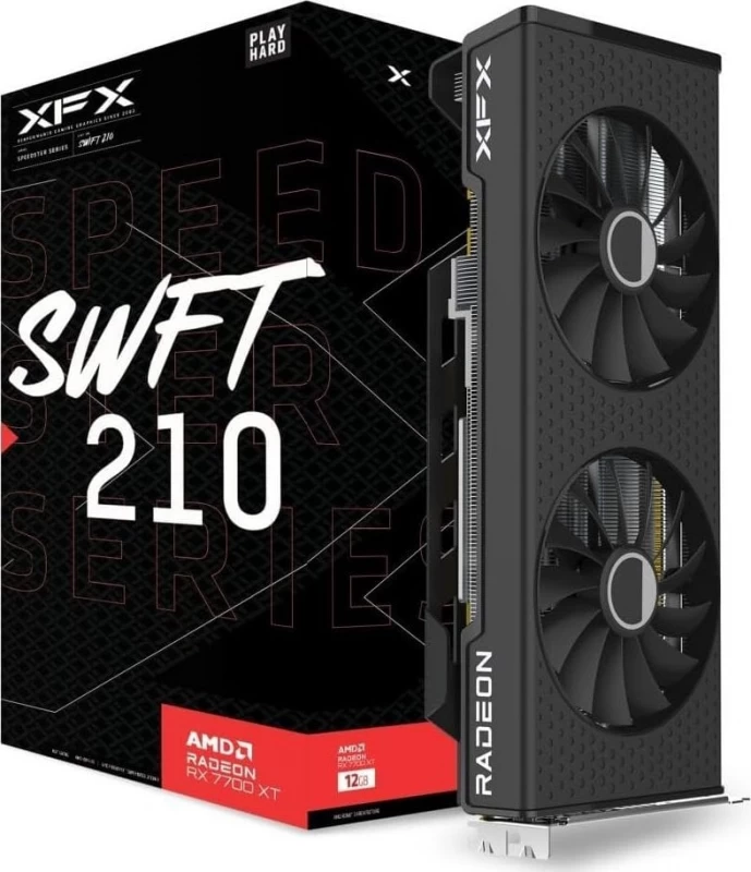Vaizdo Plokštė Xfx Speedster Swft 210 Radeon Rx 7700 Xt Core 12gb Gddr6 (rx-77tswftfp)