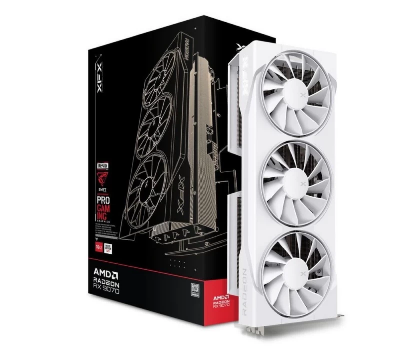 Vaizdo Plokštė Xfx Swift Radeon Rx 9070 Oc White Triple Fan Gaming 16gb Gddr6 (97swfb3w9)