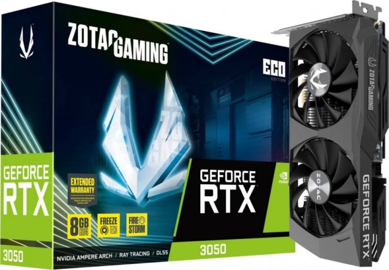 Vaizdo Plokštė Zotac Geforce Rtx 3050 Eco 8gb Gddr6 (zt-a30500k-10m)