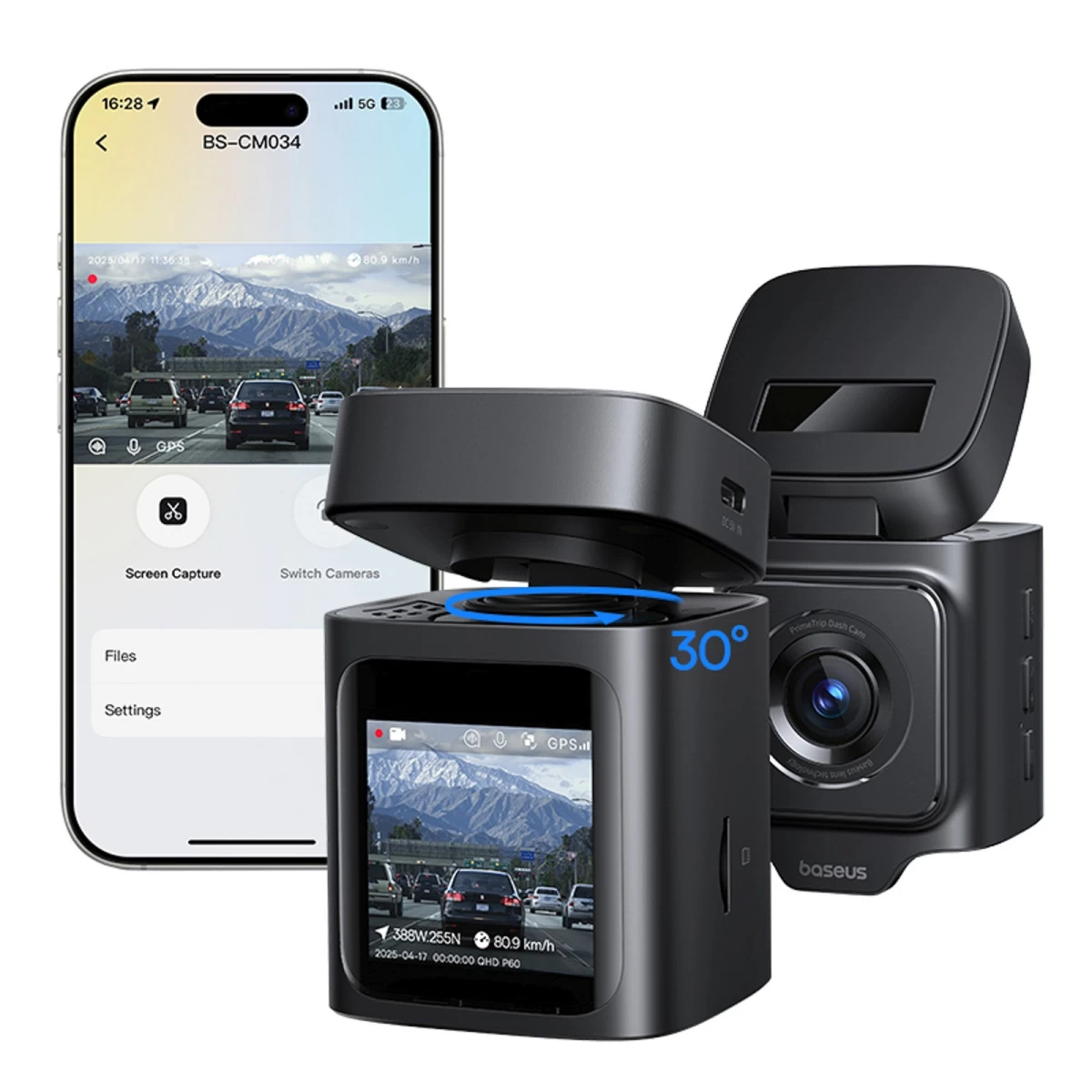 Vaizdo Registratorius, Automobilinė Kamera „primetrip Vd1 Pro Gps 4k“ – Juoda