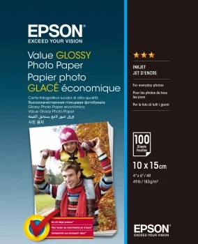 Value Glossy Photo      Paper 10x15  100 Sheet