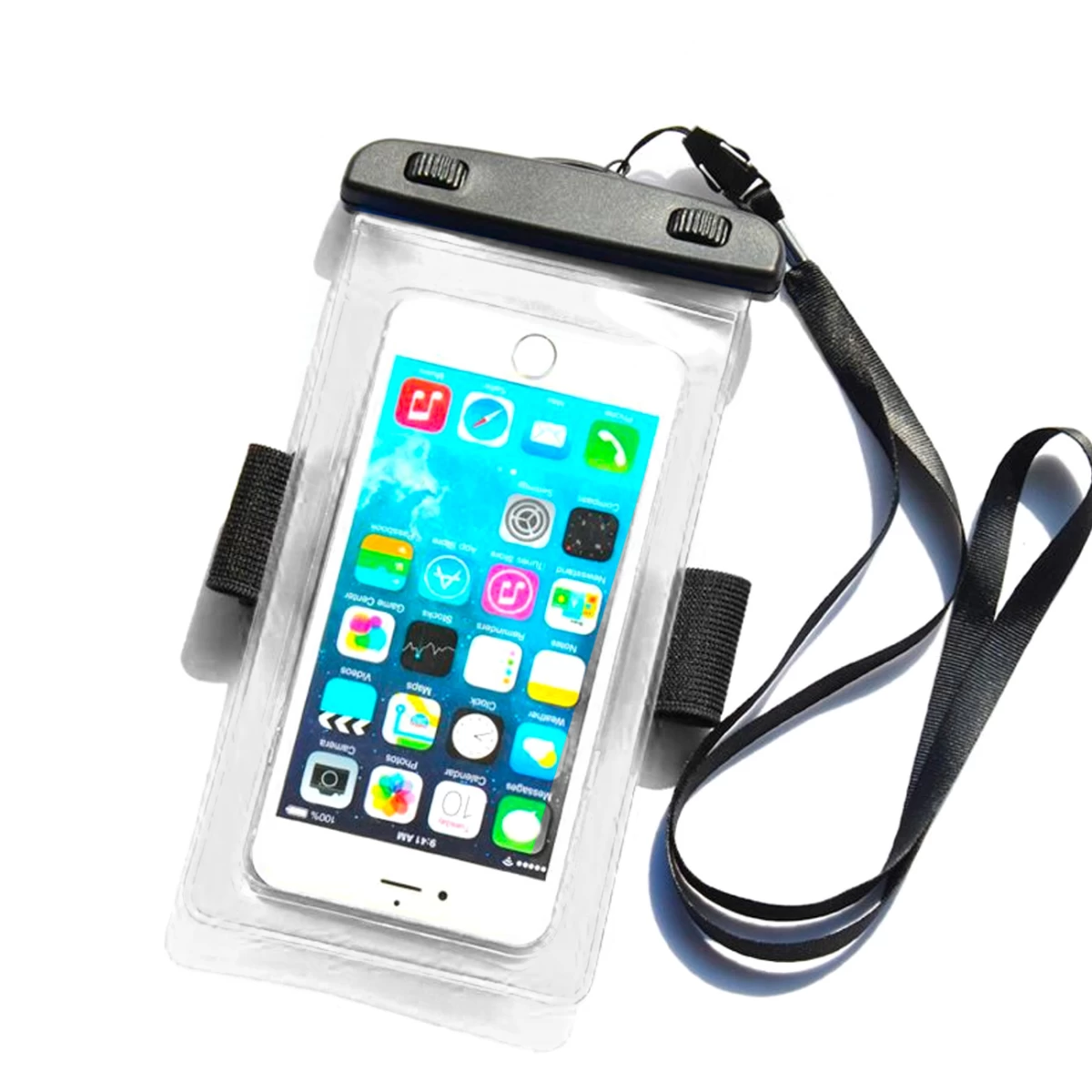 Vandeniui Atsparus Pvc Telefono Dėklas - Skaidrus