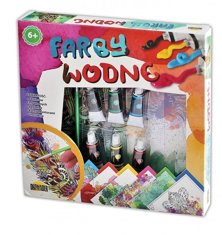 Vandens Dažai 6 Spalvų Teptukas #cz