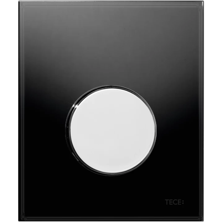Vandens nuleidimo plokštelė stikliniu paviršiumi TECEloop, juoda/chromas 9242656