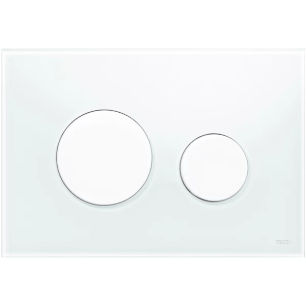 Vandens nuleidimo plokštelė TECEloop, baltas stiklas 9240650