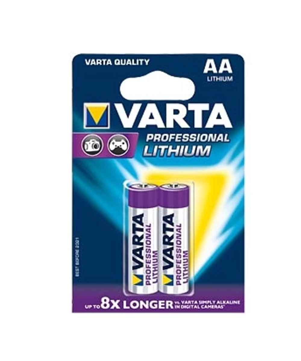 Varta, Ultra Lithium Aa Lr06 Mignon Baterija, 2 Vnt. (vokietijos Produktas).