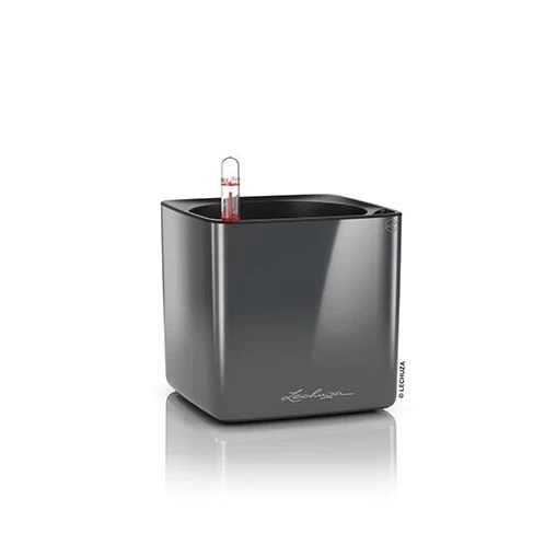 Vazonas Cube Glossy LECHUZA Charcoal
