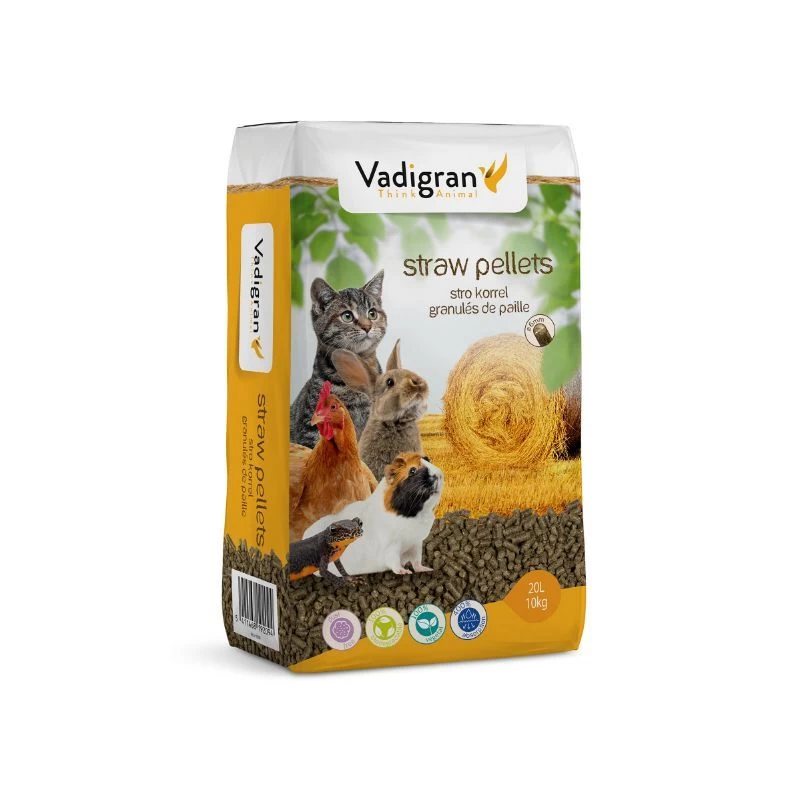VDG Straw Pellets šiaudų granulių kraikas 6mm-20L/10kg, 19209