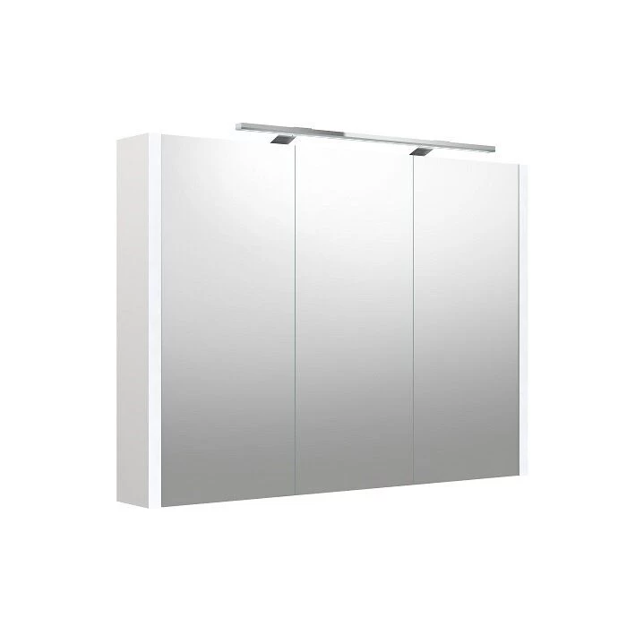 Veidrodinė spintelė su apšvietimu Kame Urban, LED, IP44, balta matinė, 100 cm, 2002712