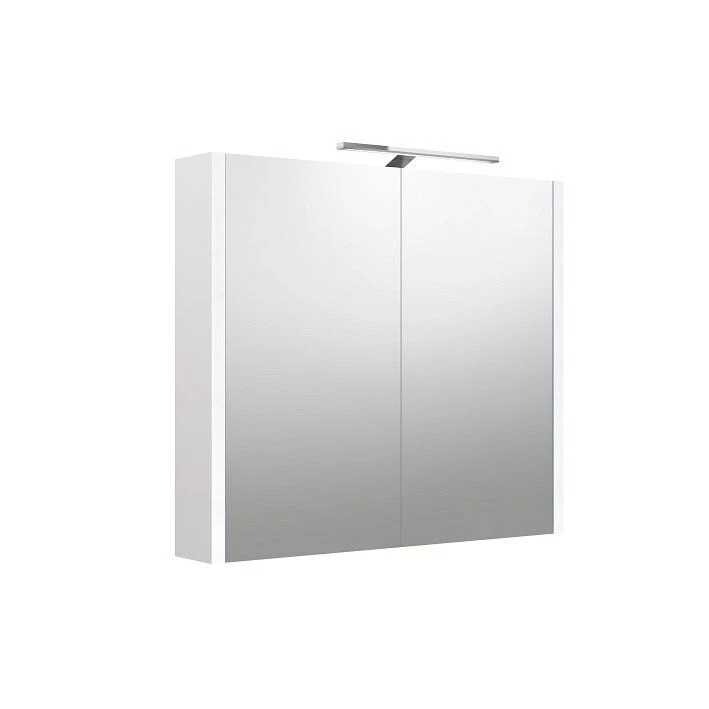Veidrodinė spintelė su apšvietimu Kame Urban, LED, IP44, balta matinė, 80 cm, 2002512