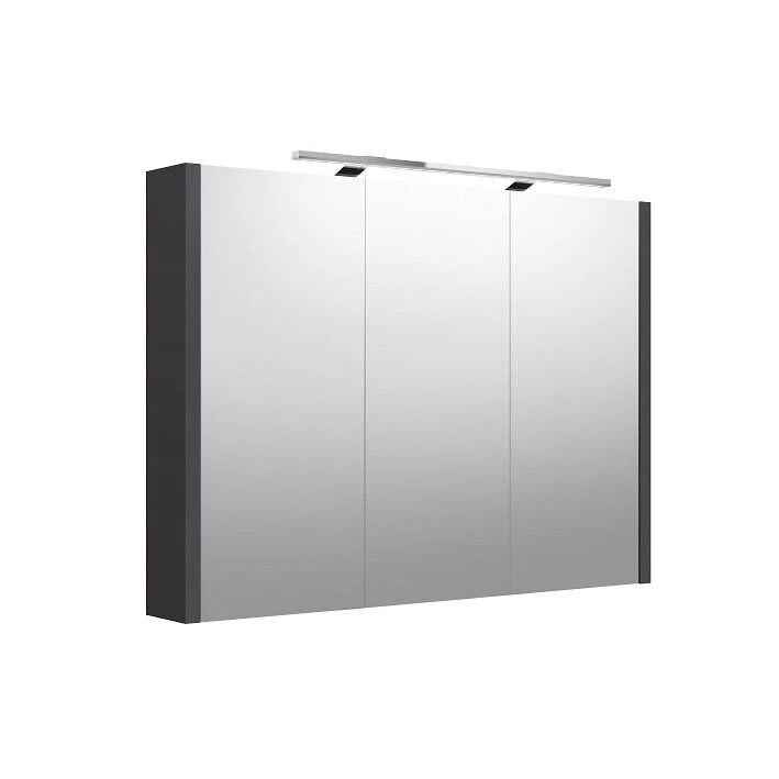 Veidrodinė spintelė su apšvietimu Kame Urban LED, IP44, pilka matinė, 100 cm, 2002705