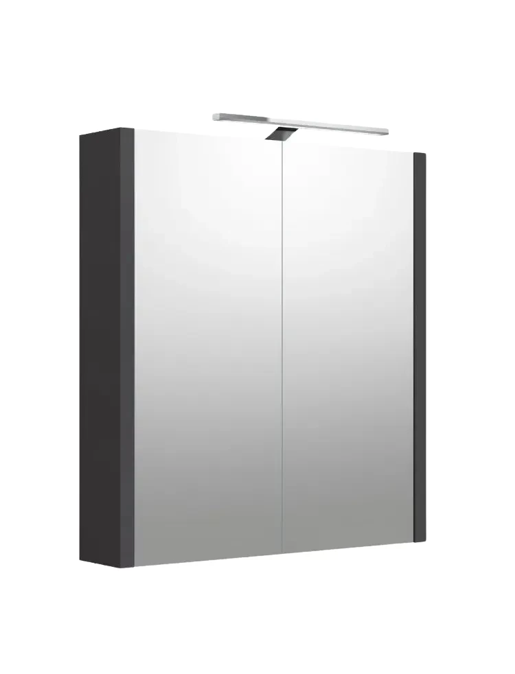 Veidrodinė spintelė su apšvietimu Raguvos Baldai Urban, LED, IP44, pilka matinė, 60 cm, 2002305