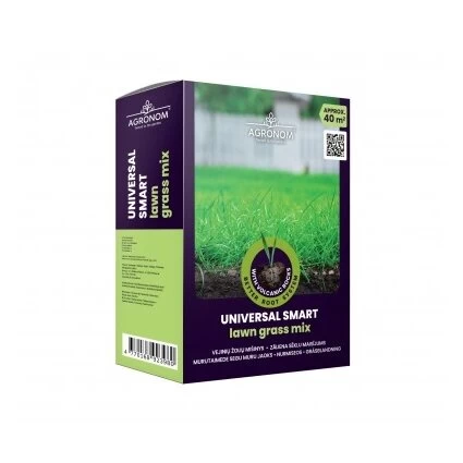 Vejinių žolių mišinys AGRONOM Universal Smart Seed, 1 kg Vejinių žolių mišinys AGRONOM Universal Smart Seed, 1 kg