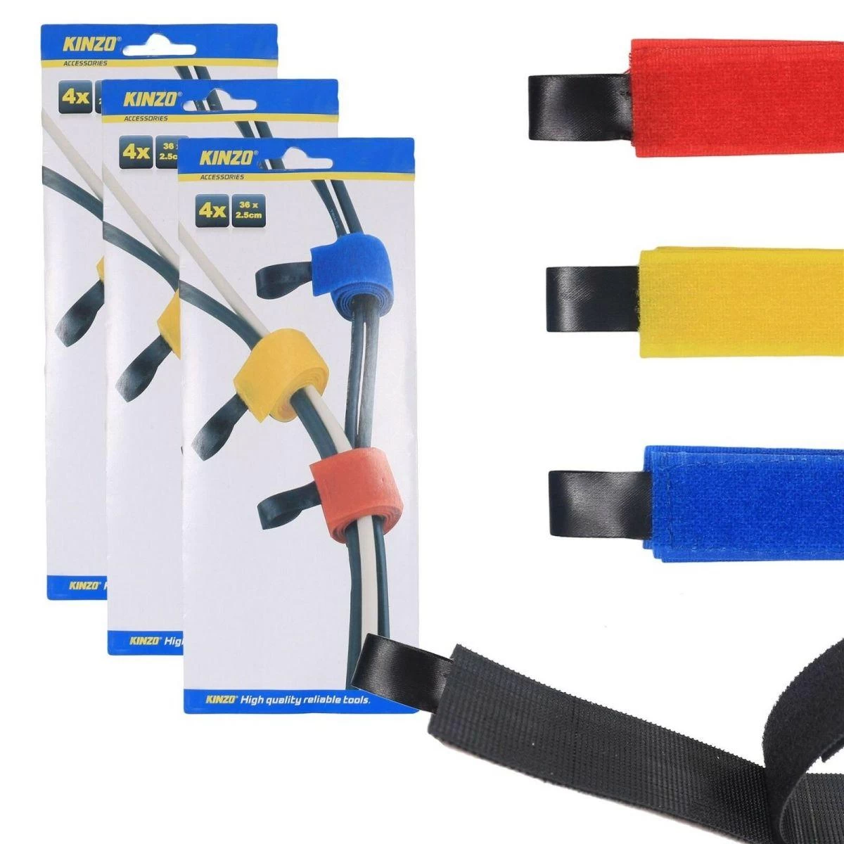 Velcro Kabelių Tvirtinimo Detalės 4 Vnt.