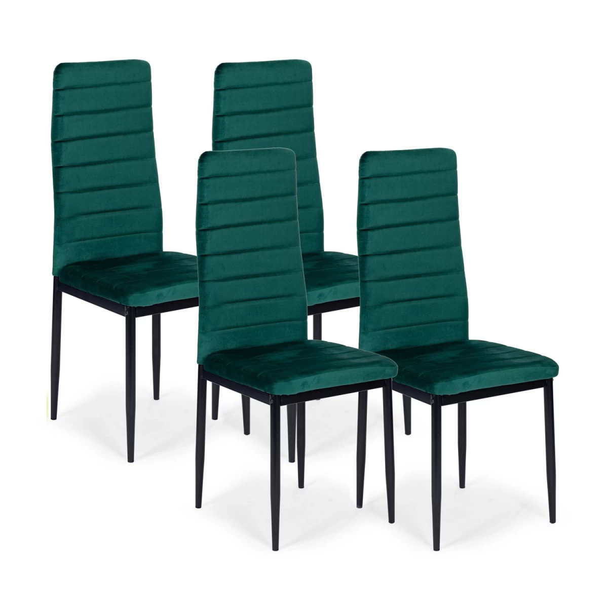 Velvet Green Kėdės - 4 Vnt.