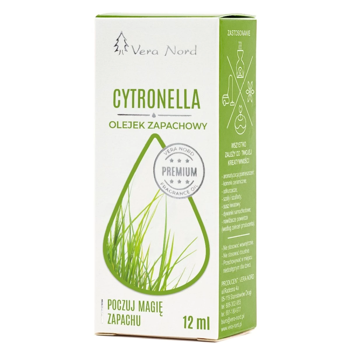vera Nord Kvapusis Aliejus citronella, 12 Ml
