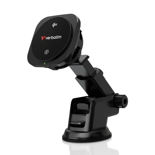 Verbatim 31861 Charge 'n' Drive Qi2 Magnetinis belaidis automobilinis įkroviklis, Juoda