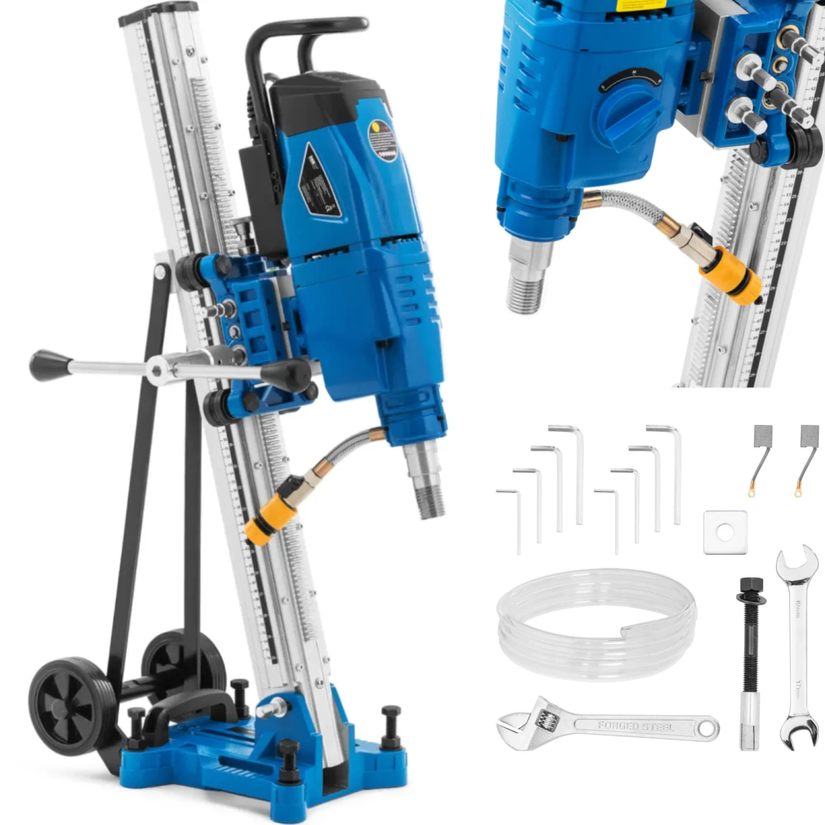 Vertikalus Deimantinis Betono Ir Akmens Gręžimo įrenginys Su Trikoju 3700 W, Skersmuo 350 Mm Vertikalus Deimantinis Betono Ir Akmens Gręžimo įrenginys Su Trikoju 3700 W, Skersmuo 350 Mm