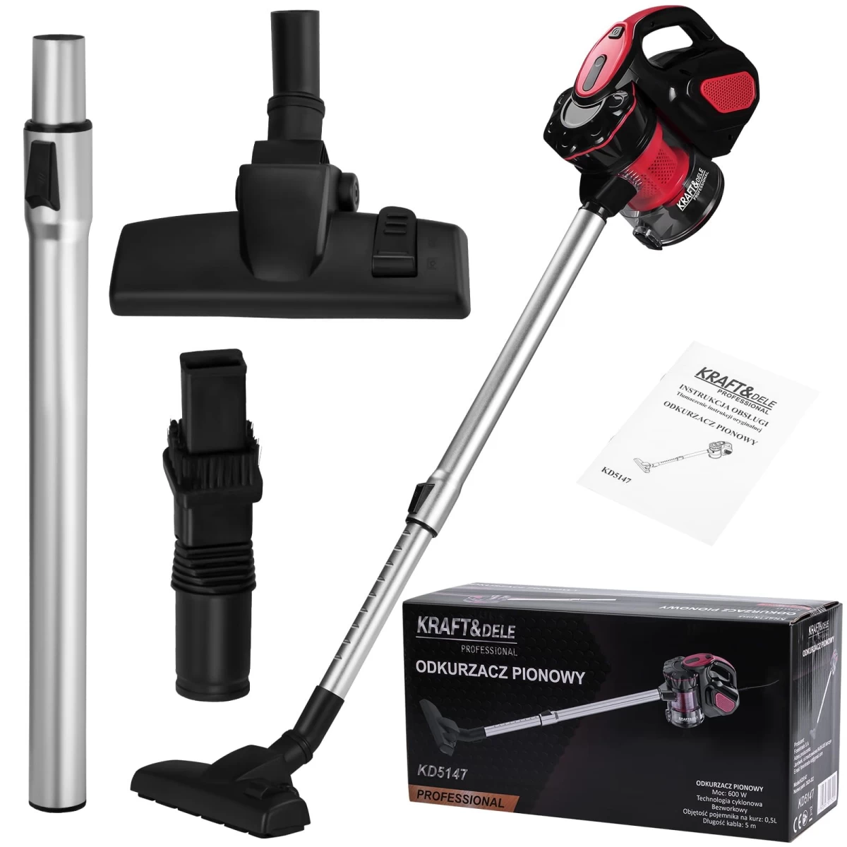 VERTIKALUS DULKIŲ SIURBLYS 600W 0,5L KD5147