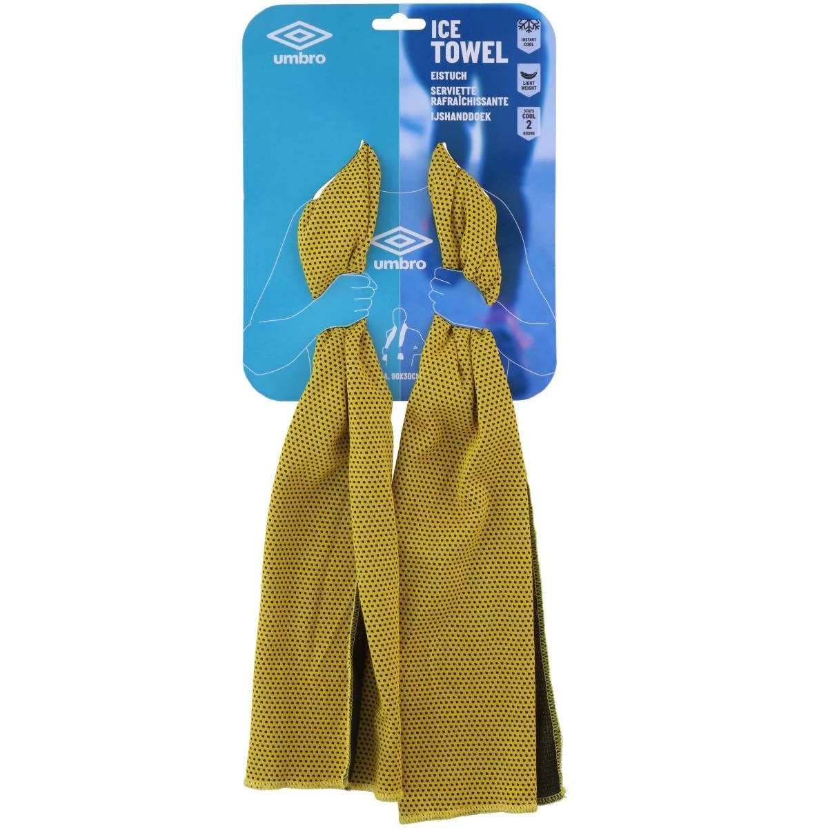 Vėsinantis Sportinis Rankšluostis 90x30cm Umbro Geltonas
