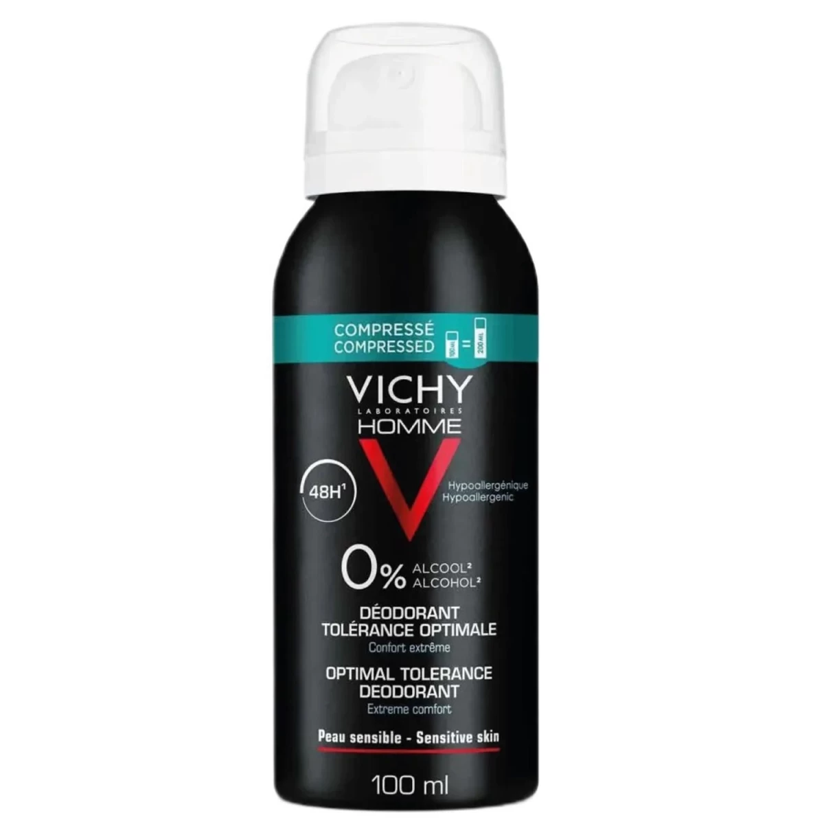 Vichy Homme Optimal Tolerance 48h, Dezodorantas Vyrams, 100 Ml