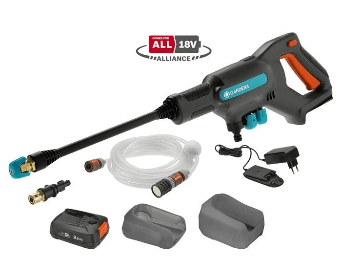 Vidutinio slėgio akumuliatorinė plovykla Gardena AquaClean 24 / 18V P4A, 14800-20 9704891-01