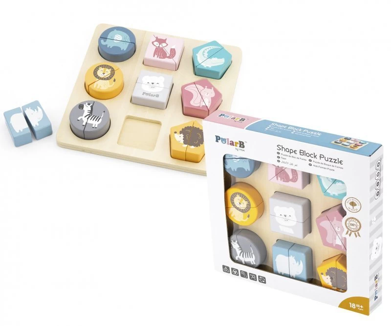 Viga 44012 Polarb 2-in-1 Dėlionė - Figūros