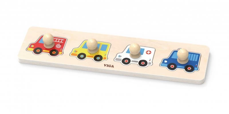 Viga 44535 Pirmoji Dėlionė Su Rankenėlėmis - Automobiliai