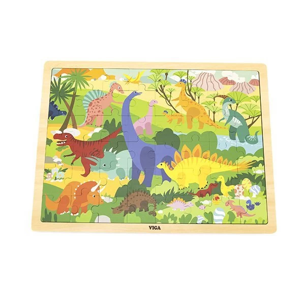 Viga 44584 Dėlionės Ant 48 Elementų Kaladėlės - Mes žinome Dinozaurus