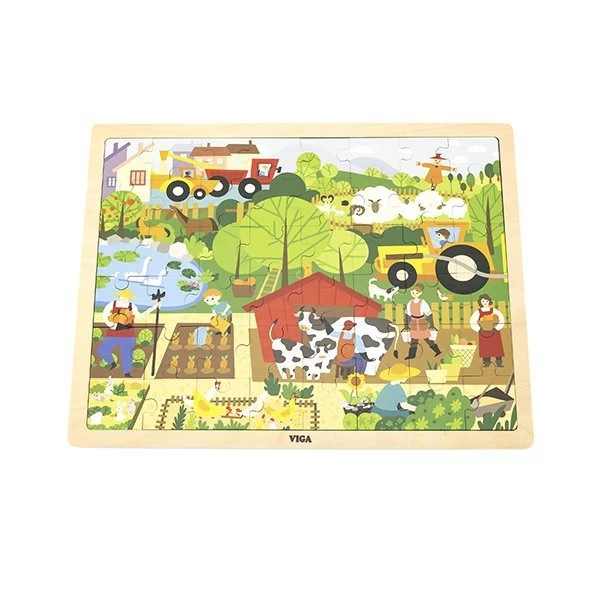 Viga 44588 Dėlionės Ant 48 Elementų Kaladėlės - Sužinokime Apie ūkį
