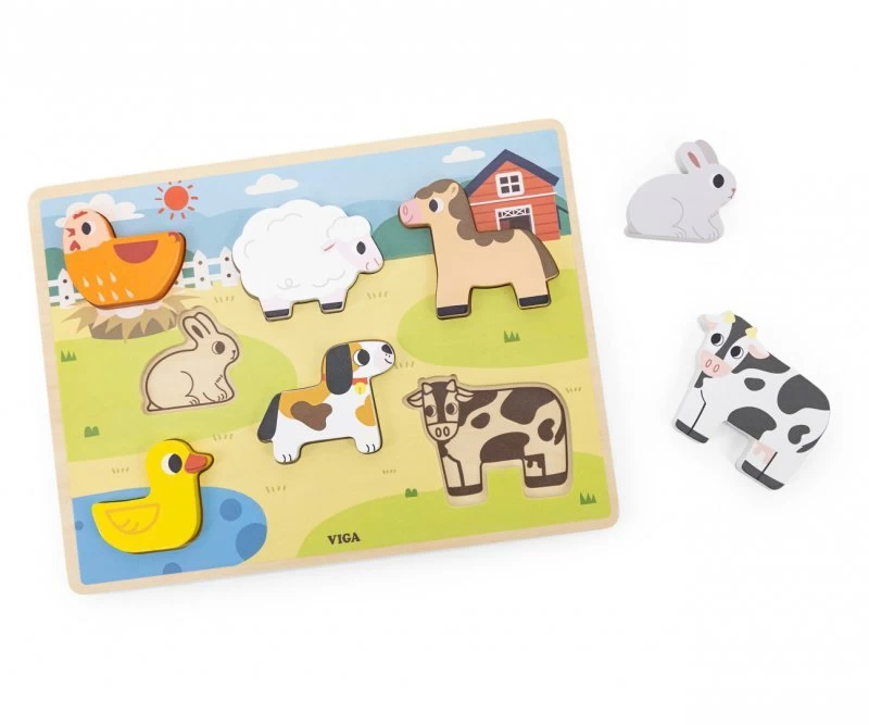 Viga 44702 Dėlionė Ant Kaladėlės Iš 7 Dalių - ūkis