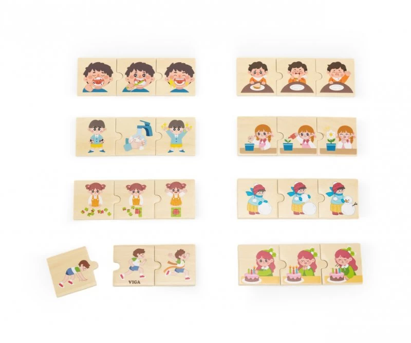 Viga 44750 Dėlionių Rinkinys Su Loginėmis Sekomis - Veikla