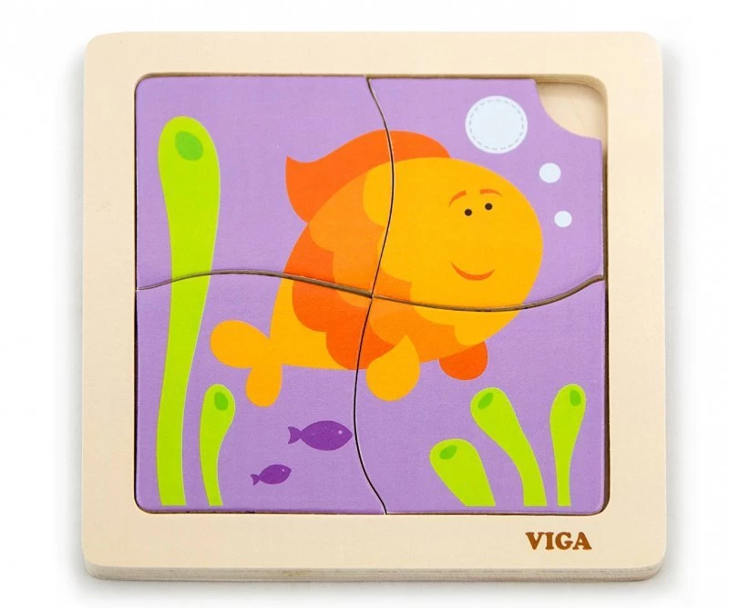 Viga 50144 Dėlionė Ant Kaladėlės - žuvis